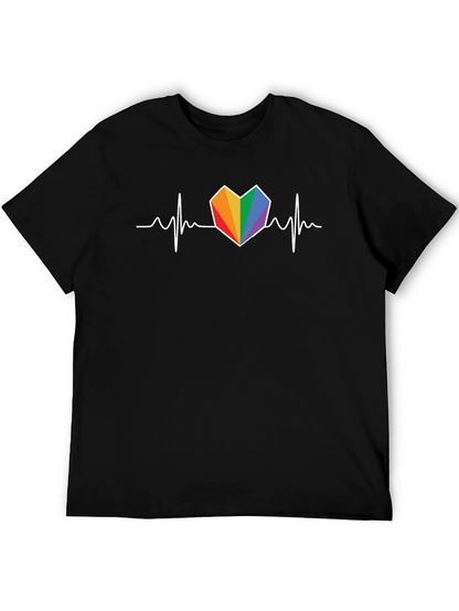 Rainbow Heartbeat T-Shirt - Pride Love Tee