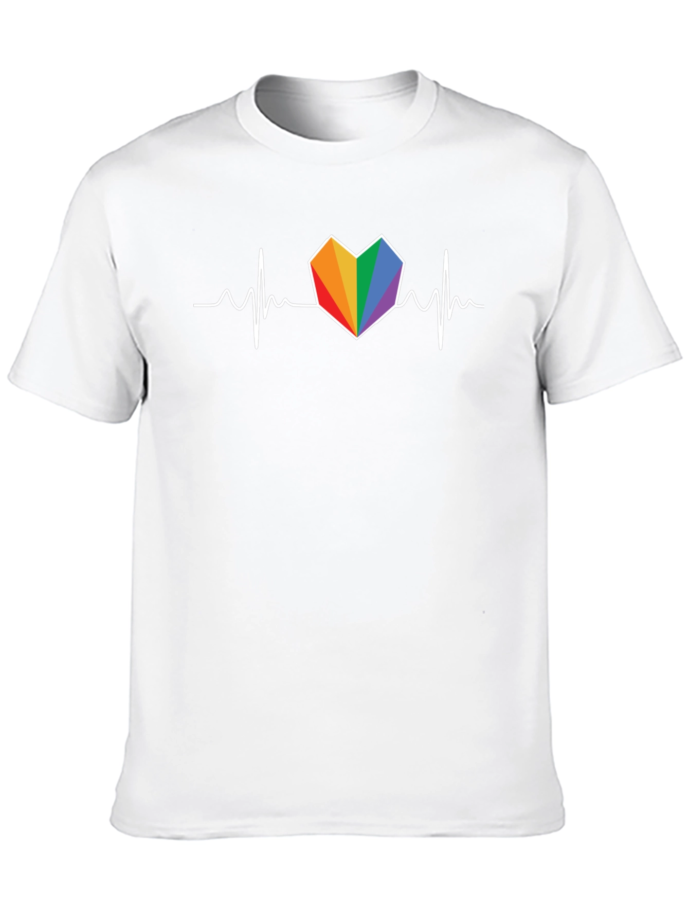 Rainbow Heartbeat T-Shirt - Pride Love Tee