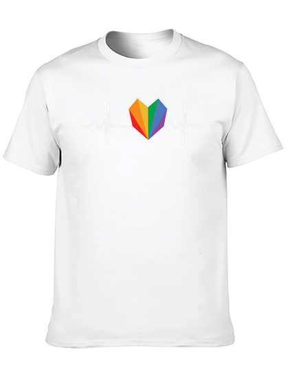 Rainbow Heartbeat T-Shirt - Pride Love Tee
