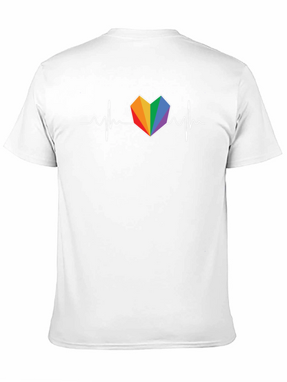 Rainbow Heartbeat T-Shirt - Pride Love Tee