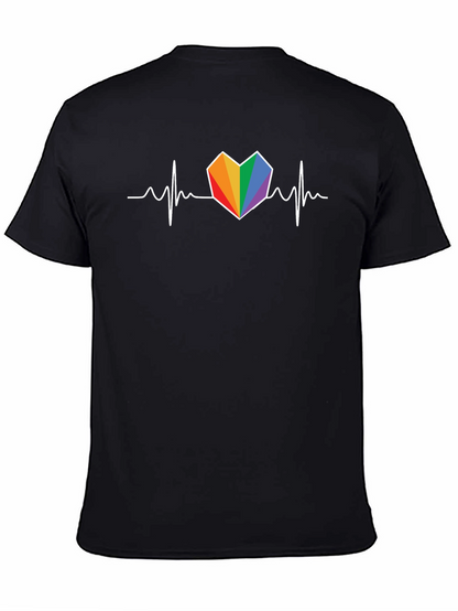 Rainbow Heartbeat T-Shirt - Pride Love Tee
