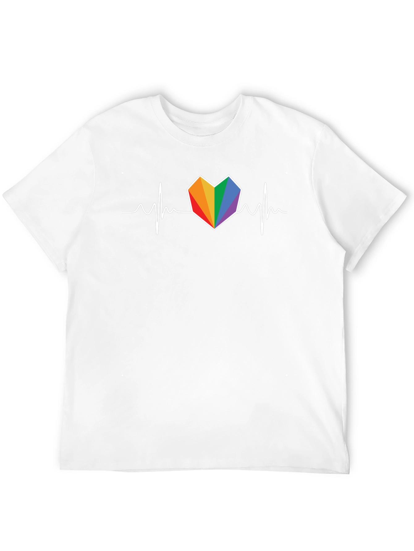 Rainbow Heartbeat T-Shirt - Pride Love Tee