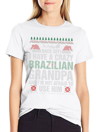 Crazy Brazilian Grandpa Christmas T-Shirt