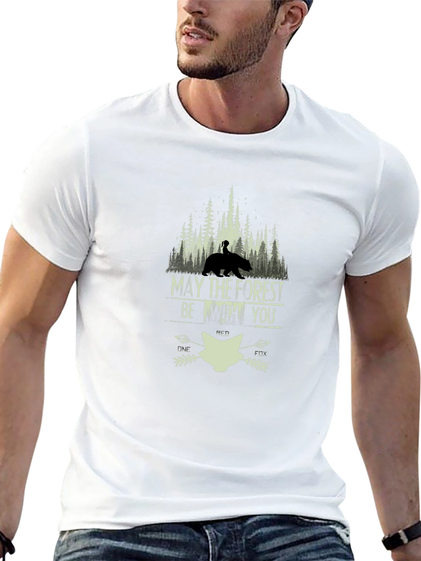 May the Forest Be With You Black T-Shirt