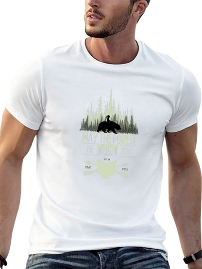 May the Forest Be With You Black T-Shirt