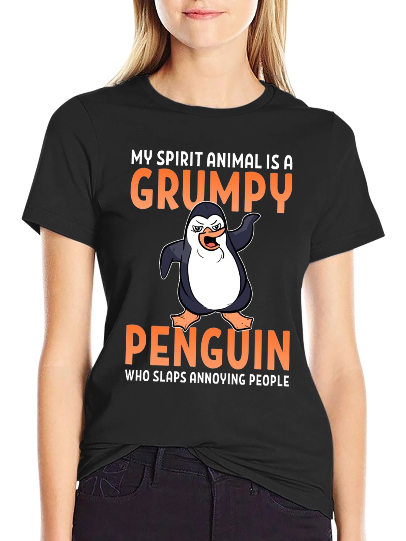 Grumpy Penguin T-Shirt - Spirit Animal Tee