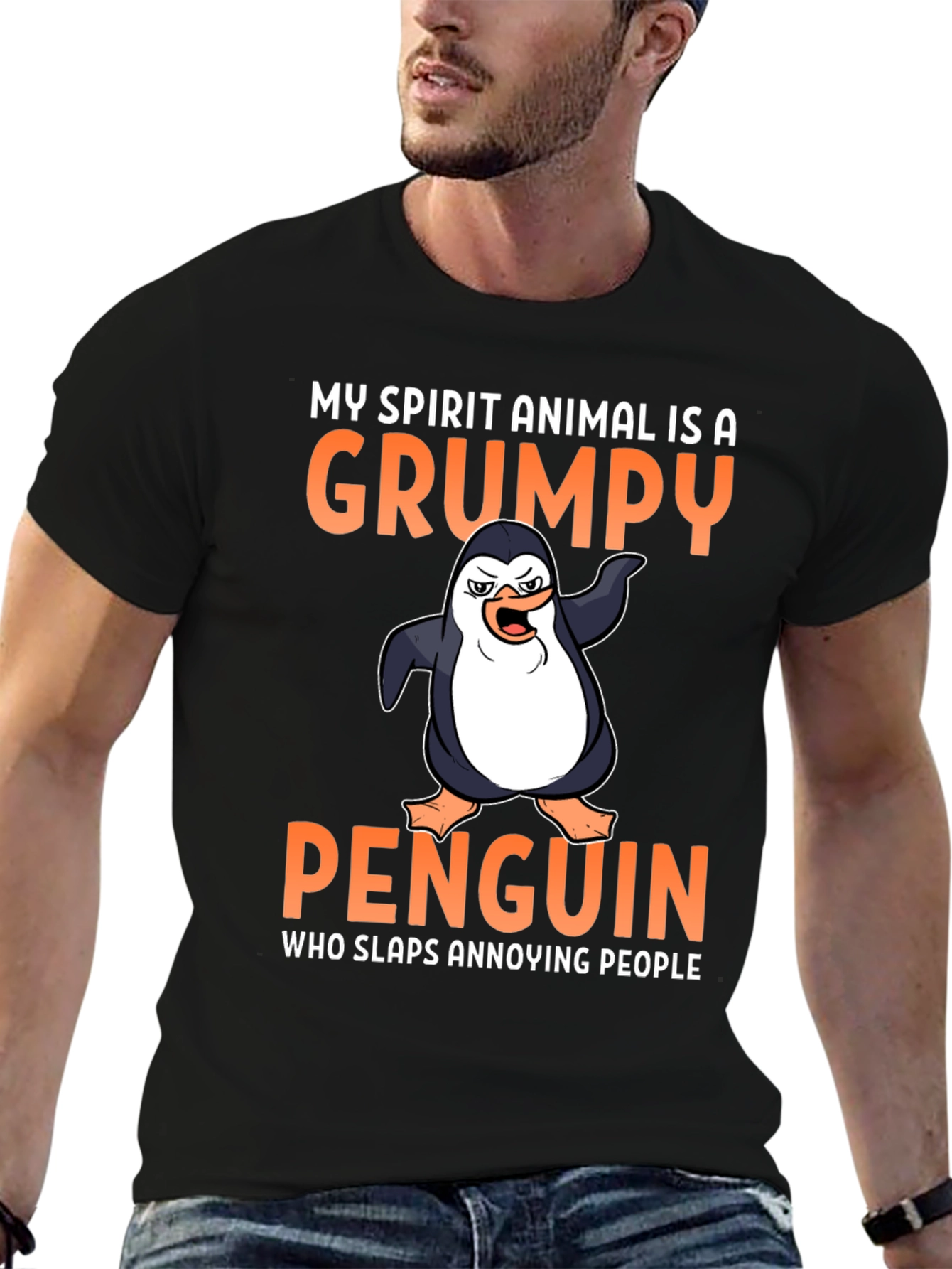 Grumpy Penguin T-Shirt - Spirit Animal Tee