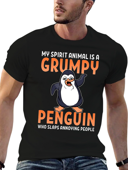 Grumpy Penguin T-Shirt - Spirit Animal Tee