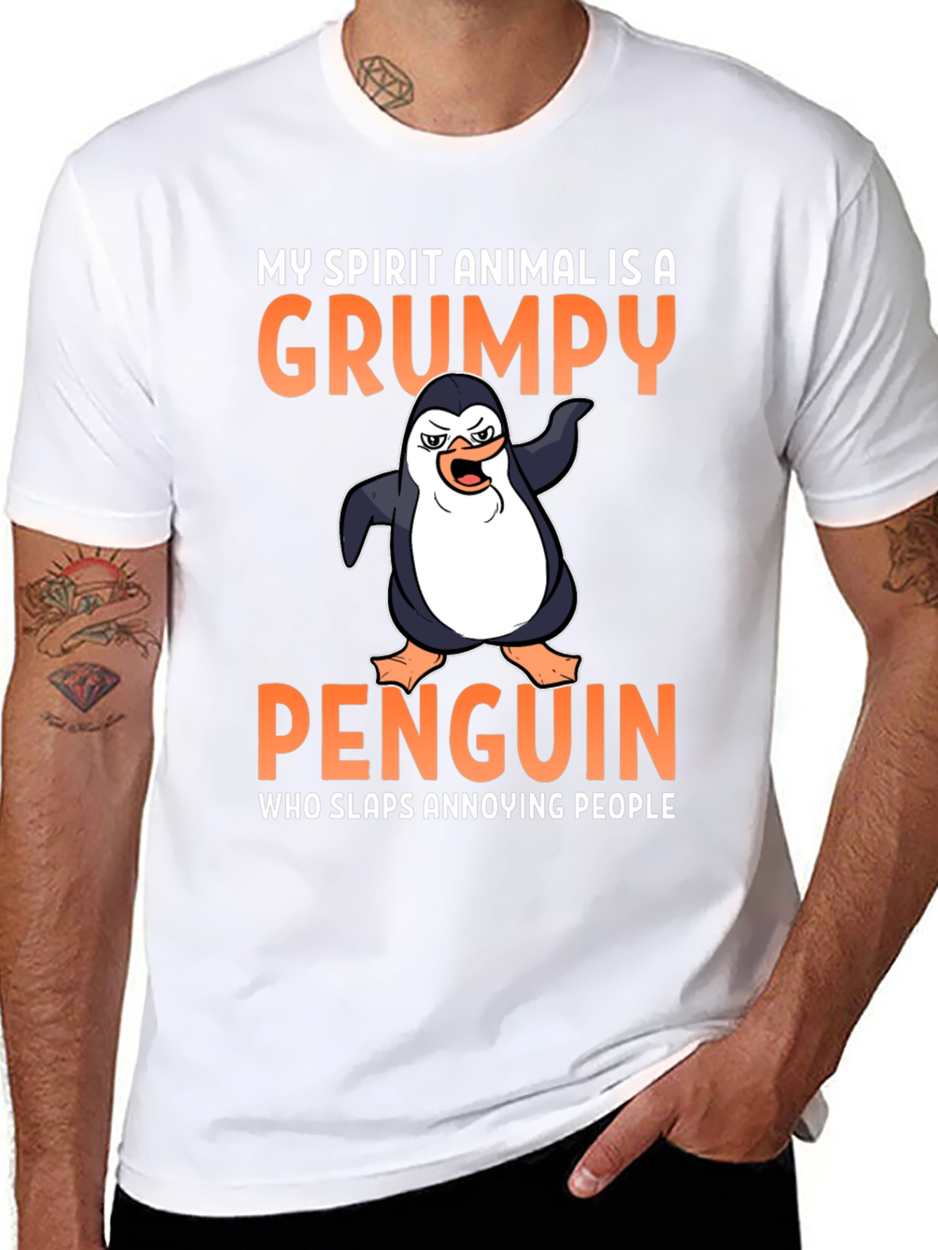 Grumpy Penguin T-Shirt - Spirit Animal Tee