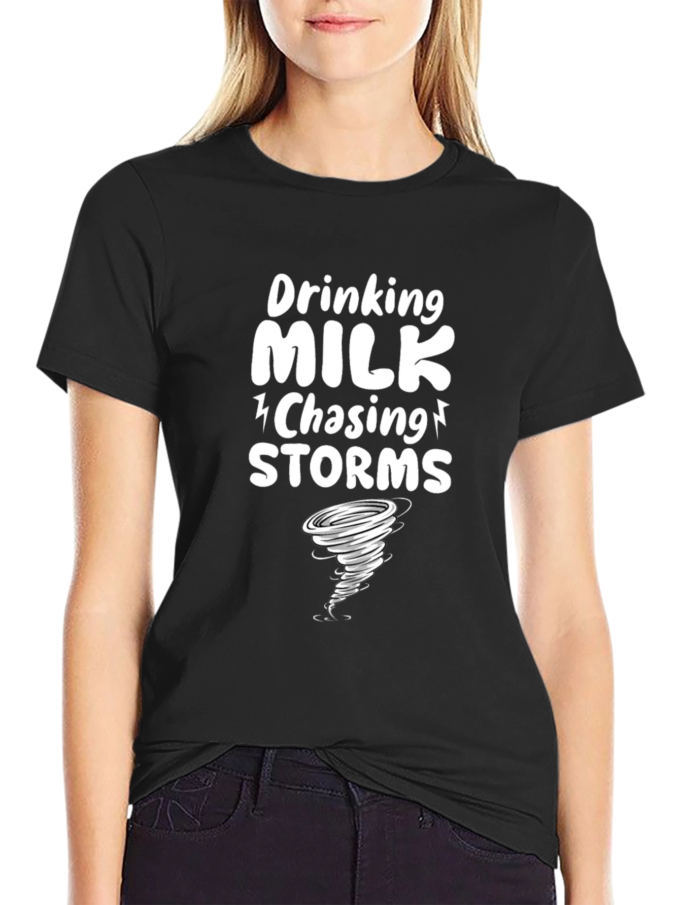 Drinking Milk Chasing Storms Graphic Tee