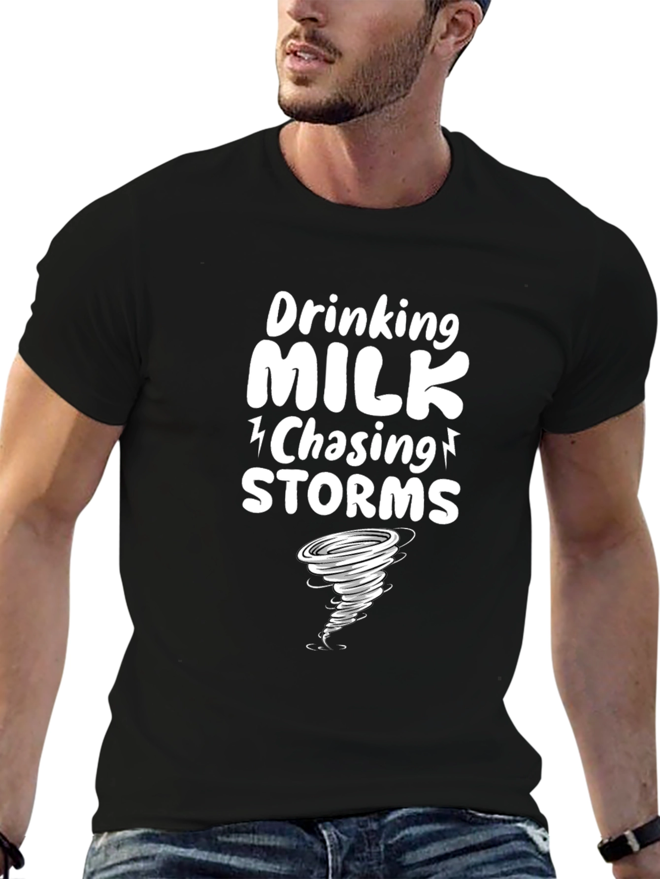 Drinking Milk Chasing Storms Graphic Tee
