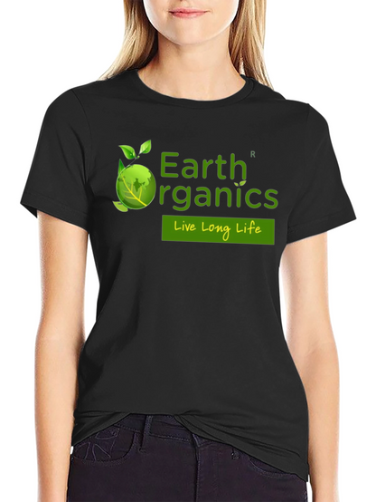 Earth Organics Black T-Shirt - Live Long Life