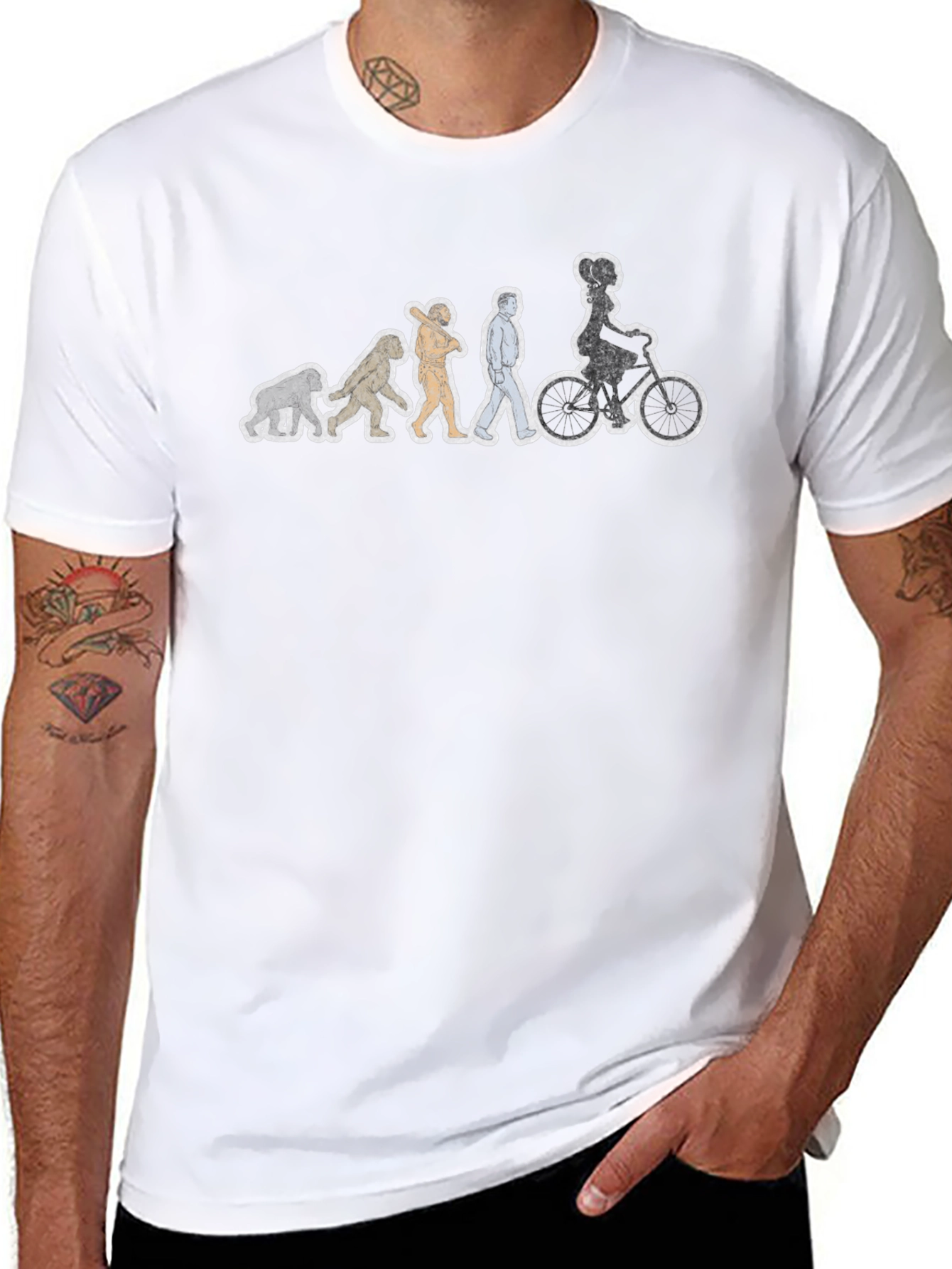 Evolution Biker T-Shirt - Humorous Cycling Tee
