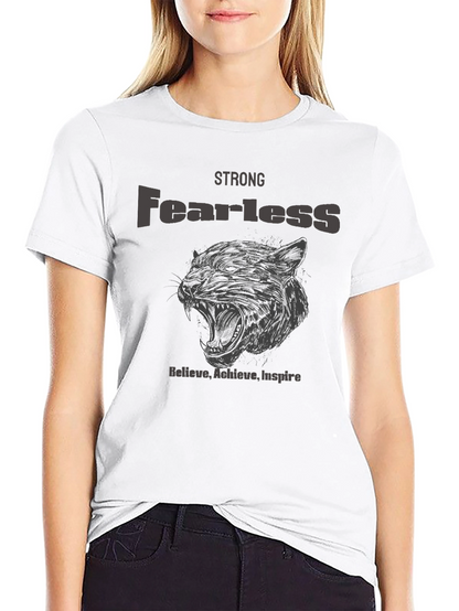 Strong Fearless Graphic T-Shirt - Believe Achieve Inspire
