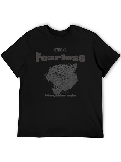Strong Fearless Graphic T-Shirt - Believe Achieve Inspire