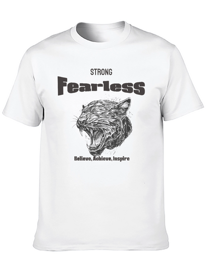 Strong Fearless Graphic T-Shirt - Believe Achieve Inspire