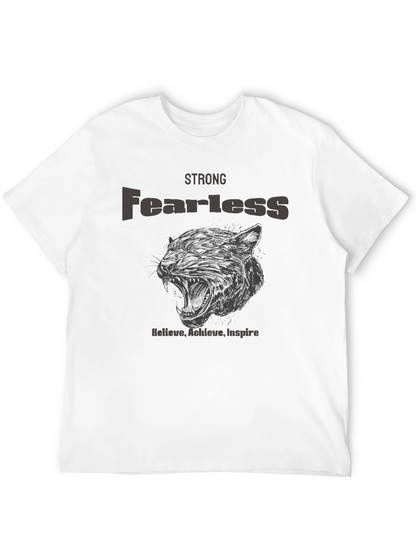 Strong Fearless Graphic T-Shirt - Believe Achieve Inspire