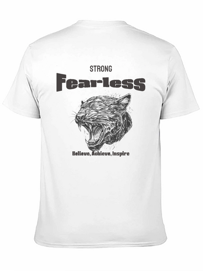 Strong Fearless Graphic T-Shirt - Believe Achieve Inspire