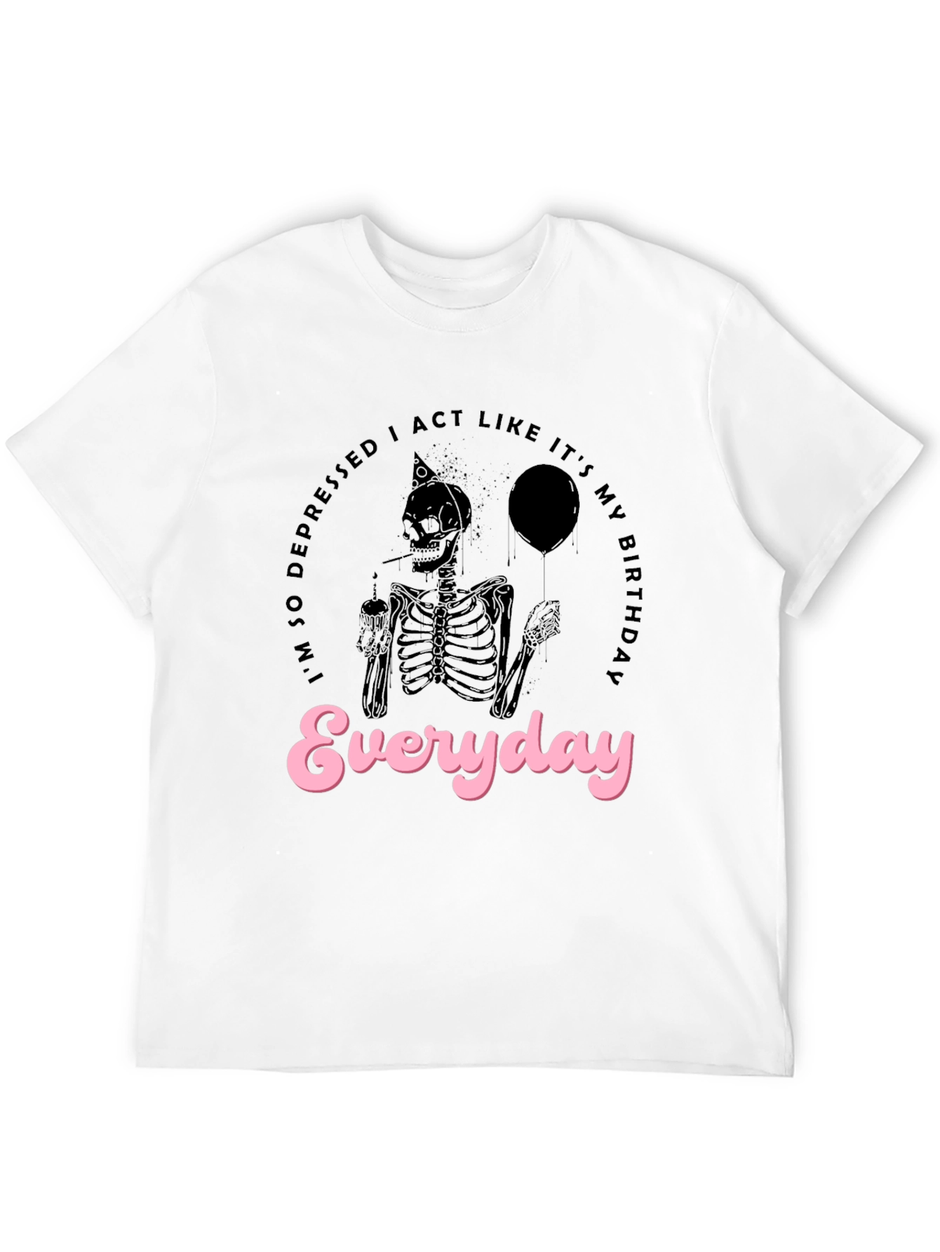 Depressed Skeleton Everyday T-Shirt