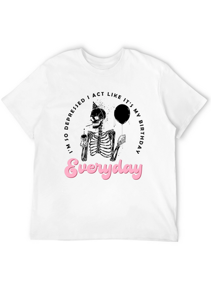 Depressed Skeleton Everyday T-Shirt