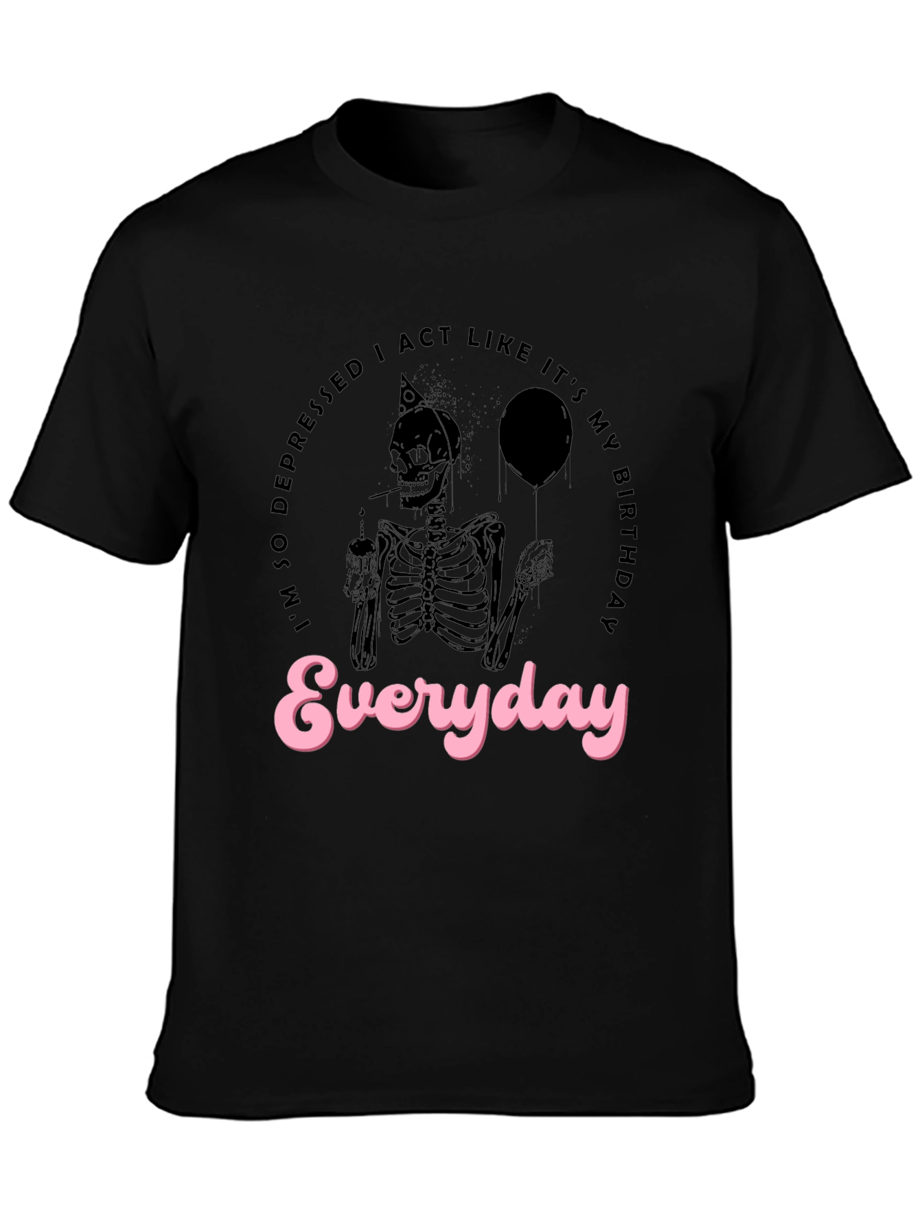 Depressed Skeleton Everyday T-Shirt