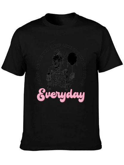 Depressed Skeleton Everyday T-Shirt
