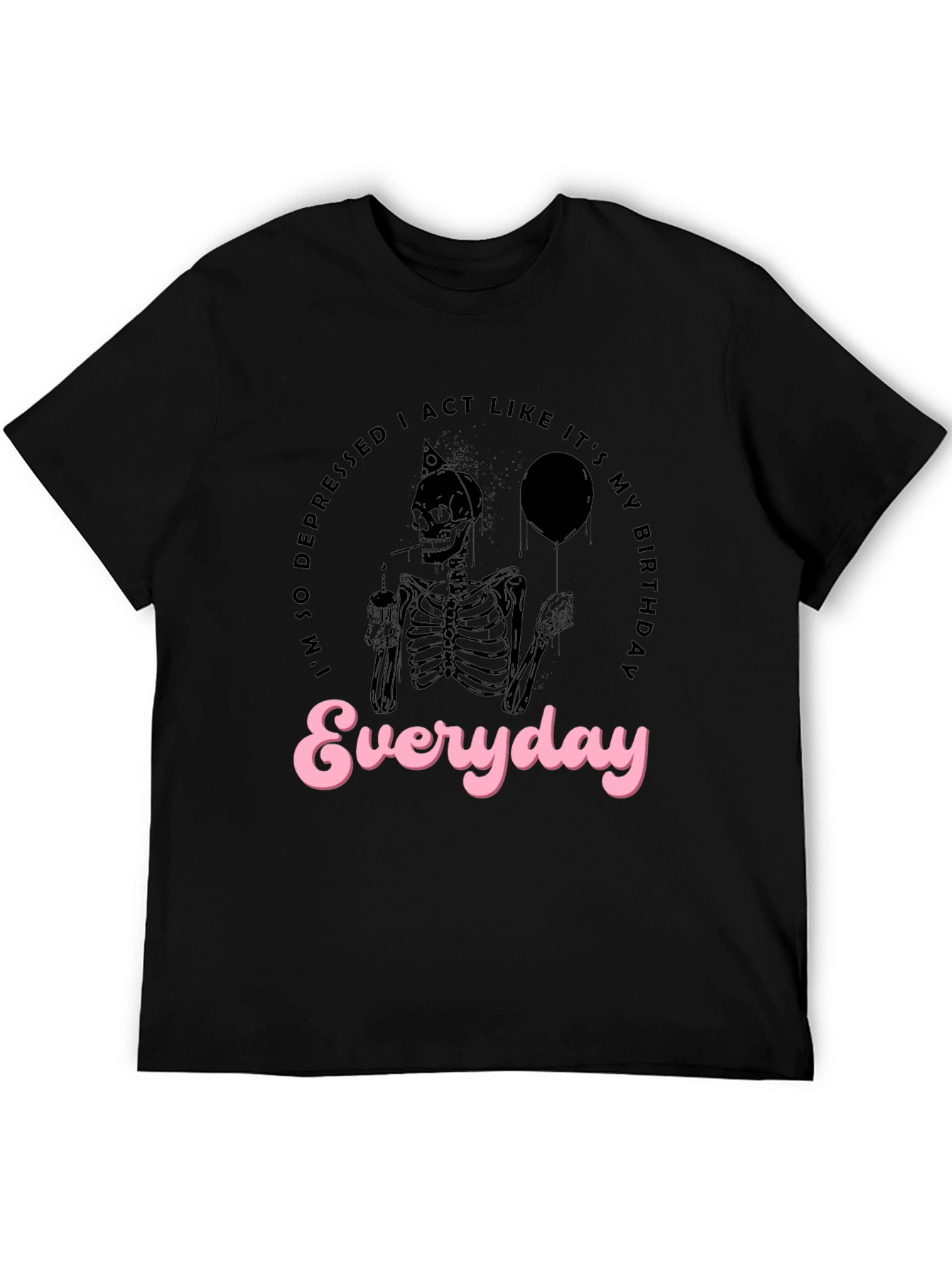 Depressed Skeleton Everyday T-Shirt