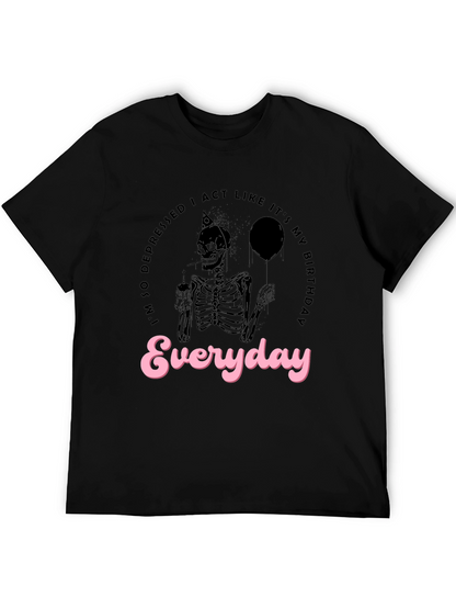Depressed Skeleton Everyday T-Shirt