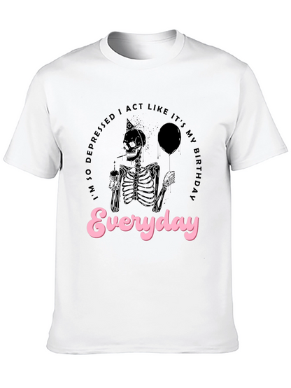 Depressed Skeleton Everyday T-Shirt