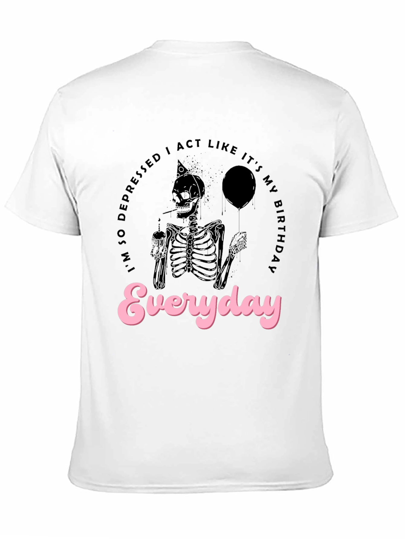 Depressed Skeleton Everyday T-Shirt