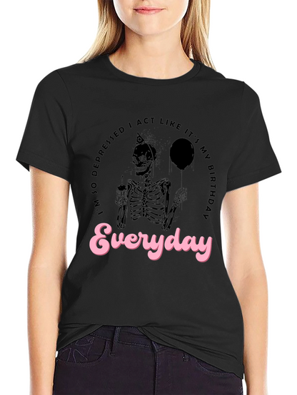 Depressed Skeleton Everyday T-Shirt