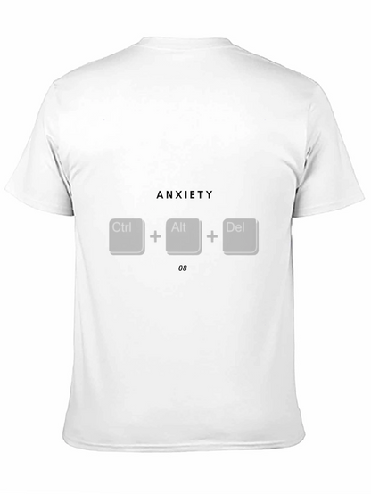 Anxiety Ctrl+Alt+Del Black T-Shirt