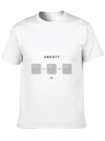 Anxiety Ctrl+Alt+Del Black T-Shirt