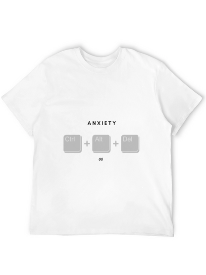 Anxiety Ctrl+Alt+Del Black T-Shirt