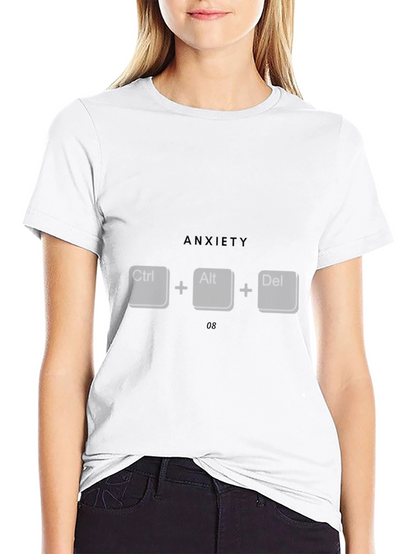 Anxiety Ctrl+Alt+Del Black T-Shirt