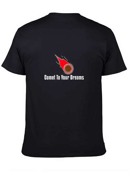 Comet To Your Dreams Black Graphic T-Shirt