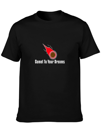 Comet To Your Dreams Black Graphic T-Shirt