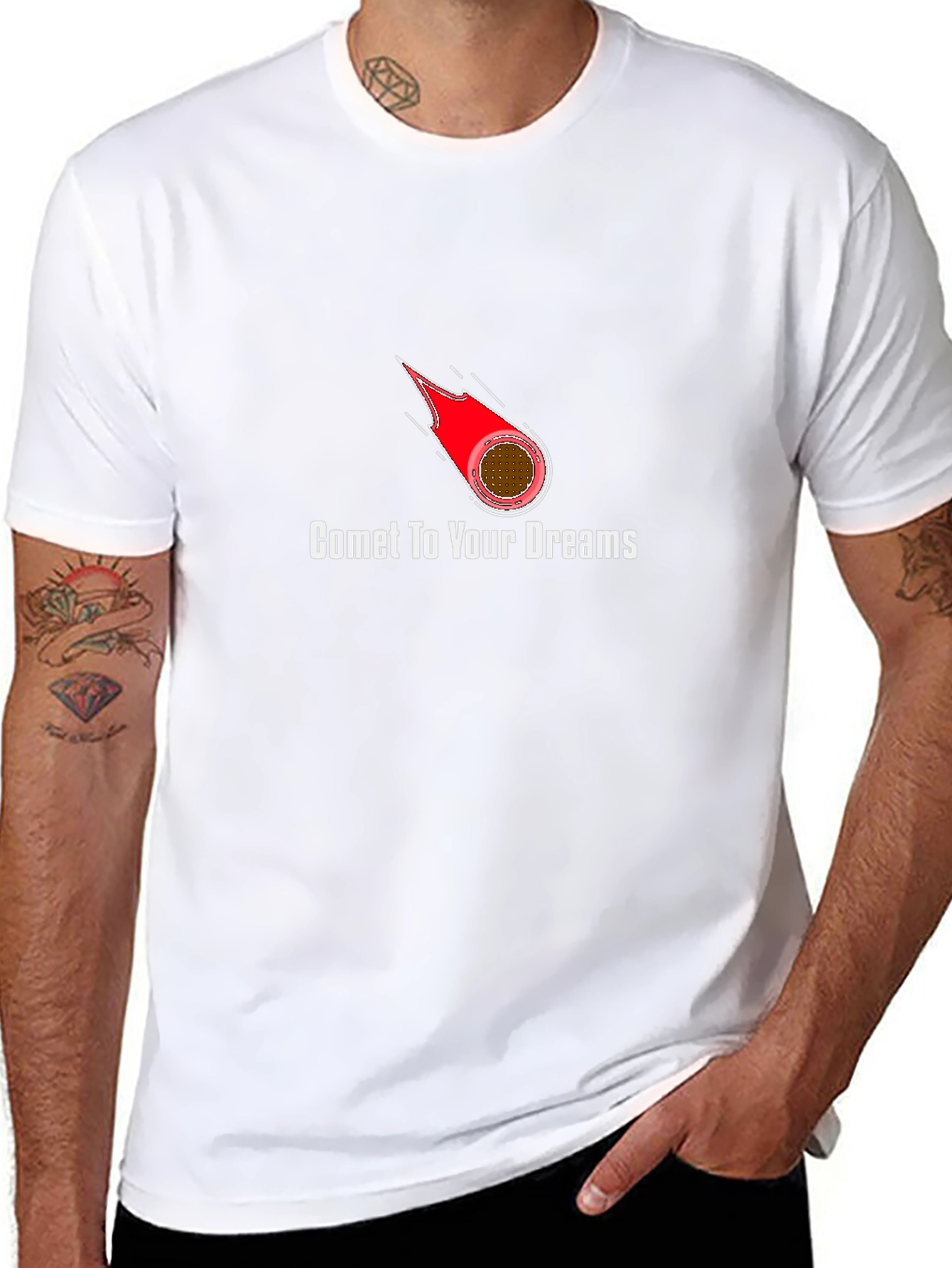 Comet To Your Dreams Black Graphic T-Shirt