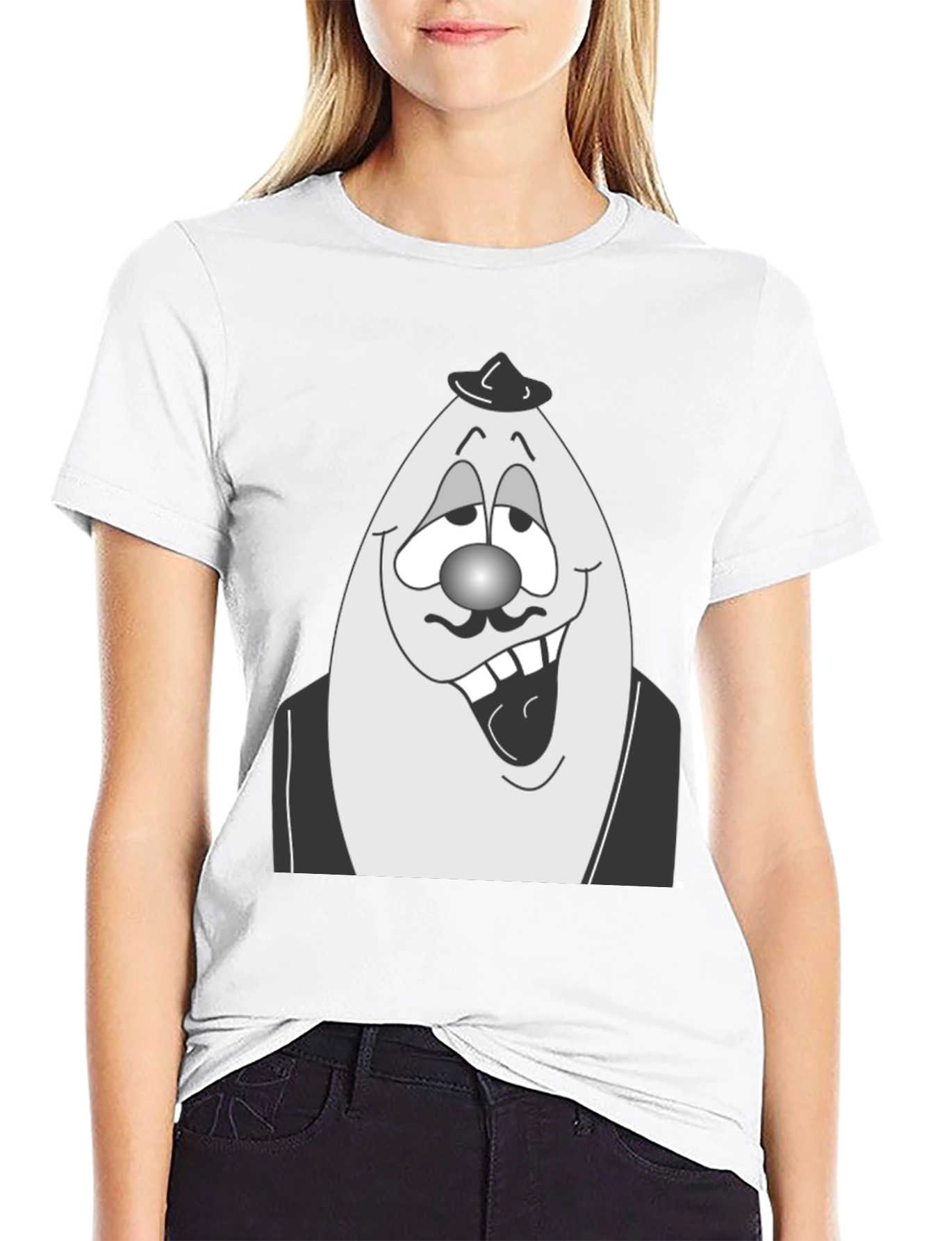 Egghead Man Graphic Tee - Black Cotton Shirt