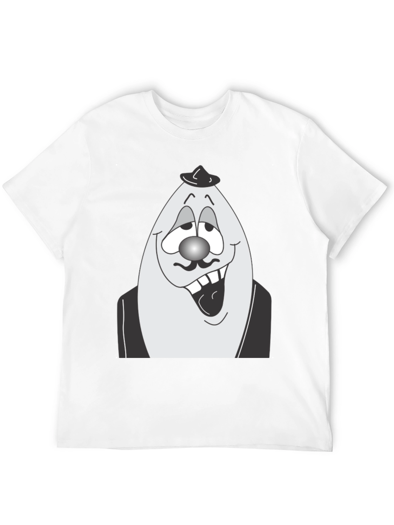 Egghead Man Graphic Tee - Black Cotton Shirt