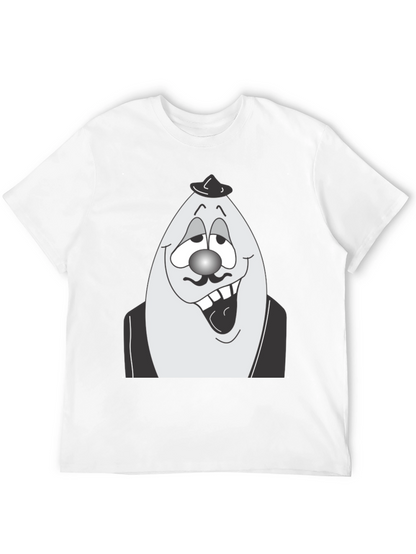 Egghead Man Graphic Tee - Black Cotton Shirt