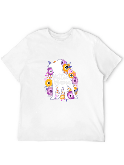 Pittie Mama Floral Dog T-Shirt