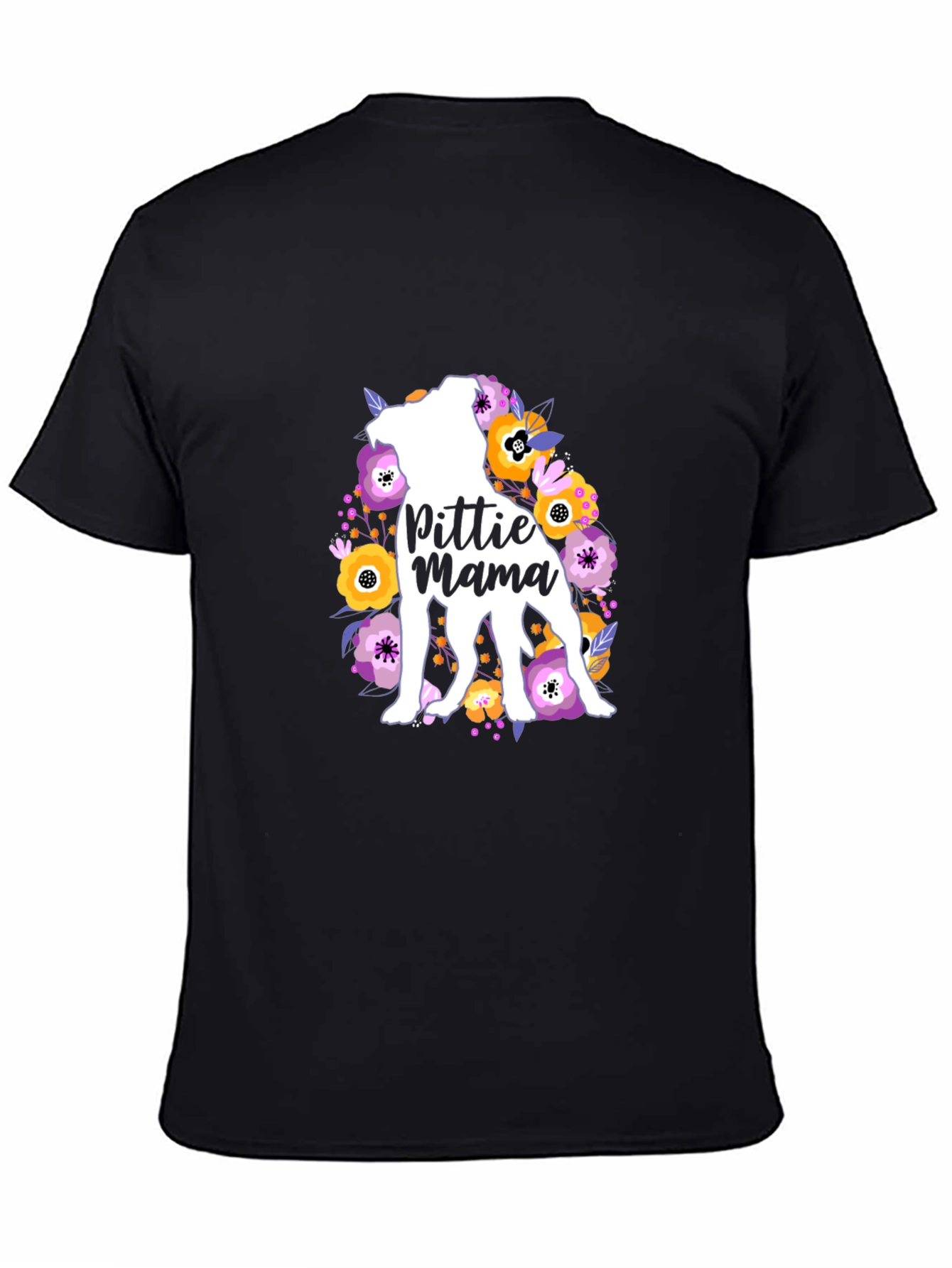 Pittie Mama Floral Dog T-Shirt