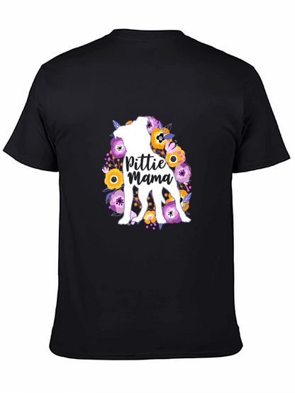 Pittie Mama Floral Dog T-Shirt