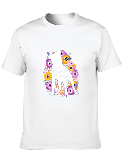 Pittie Mama Floral Dog T-Shirt