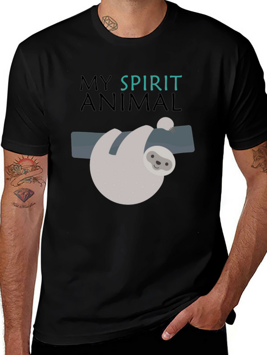 My Spirit Animal Sloth Graphic Tee - Casual Comfort