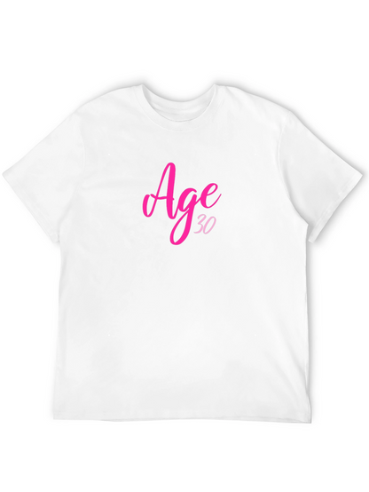 Age 30 Birthday T-Shirt Black Crew Neck