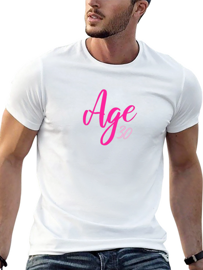 Age 30 Birthday T-Shirt Black Crew Neck