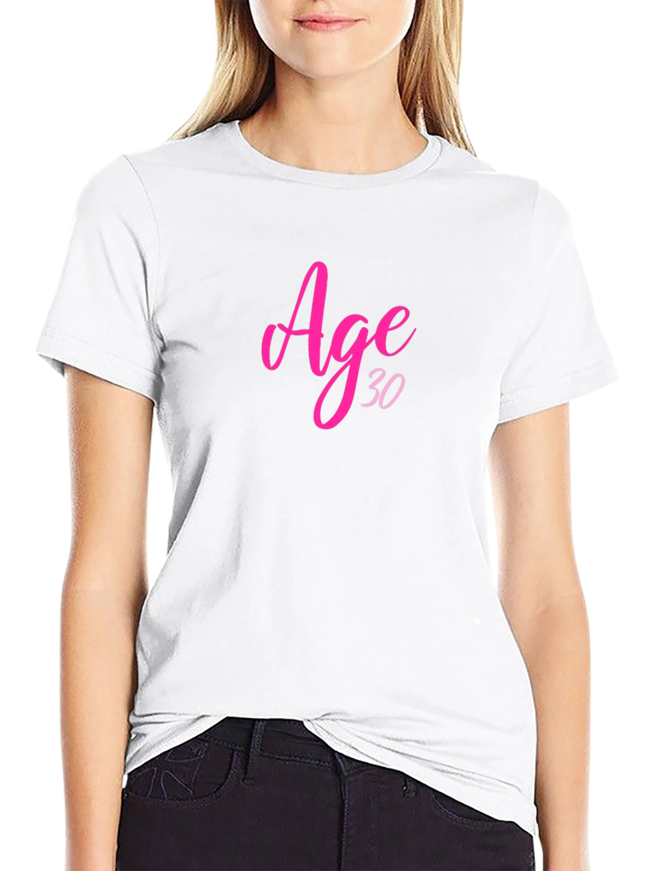 Age 30 Birthday T-Shirt Black Crew Neck