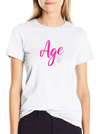 Age 30 Birthday T-Shirt Black Crew Neck
